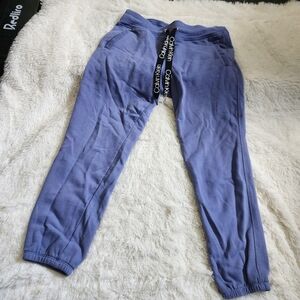Calvin Klein Periwinkle Blue Joggers Sweatpants Tie Waist Size Small